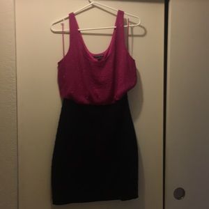 Express Pink and Black Dress
